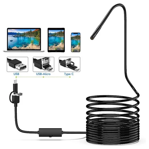 دوربین شلنگی USB(آندوسکوپی)5تا20متراتصال آسان به انواع موبایل و لپ تاپ